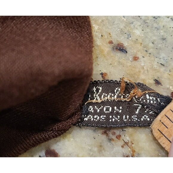 Vintage Women's Plus Size XL/XXL Brown Rayon Formal 11" Gloves Stitching Detail - Picture 10 of 16